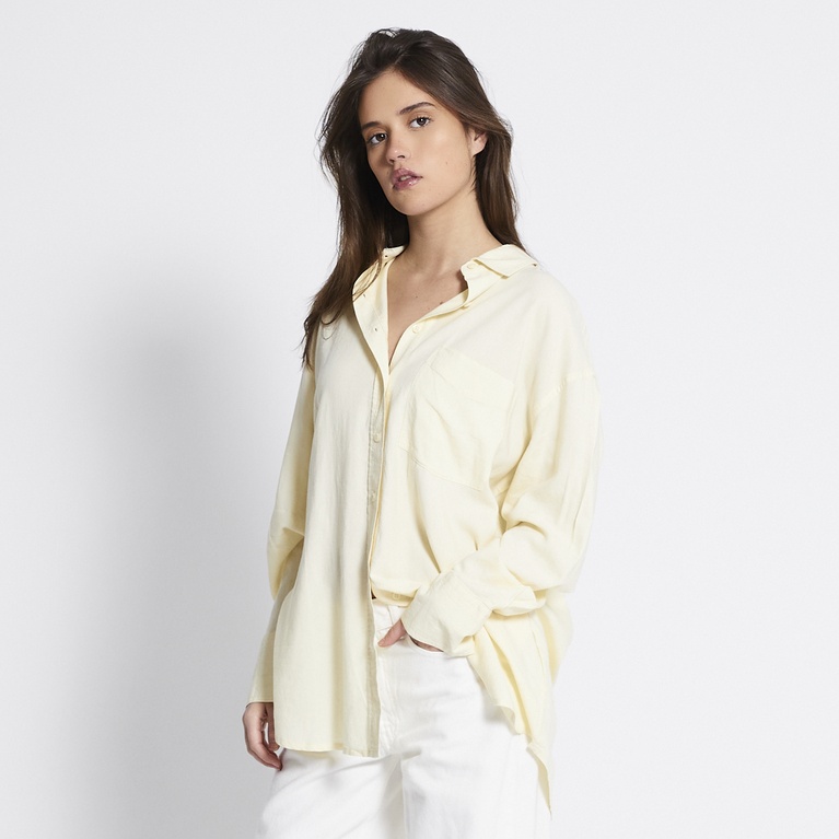 Linen blend shirt "Dina" Light Yellow